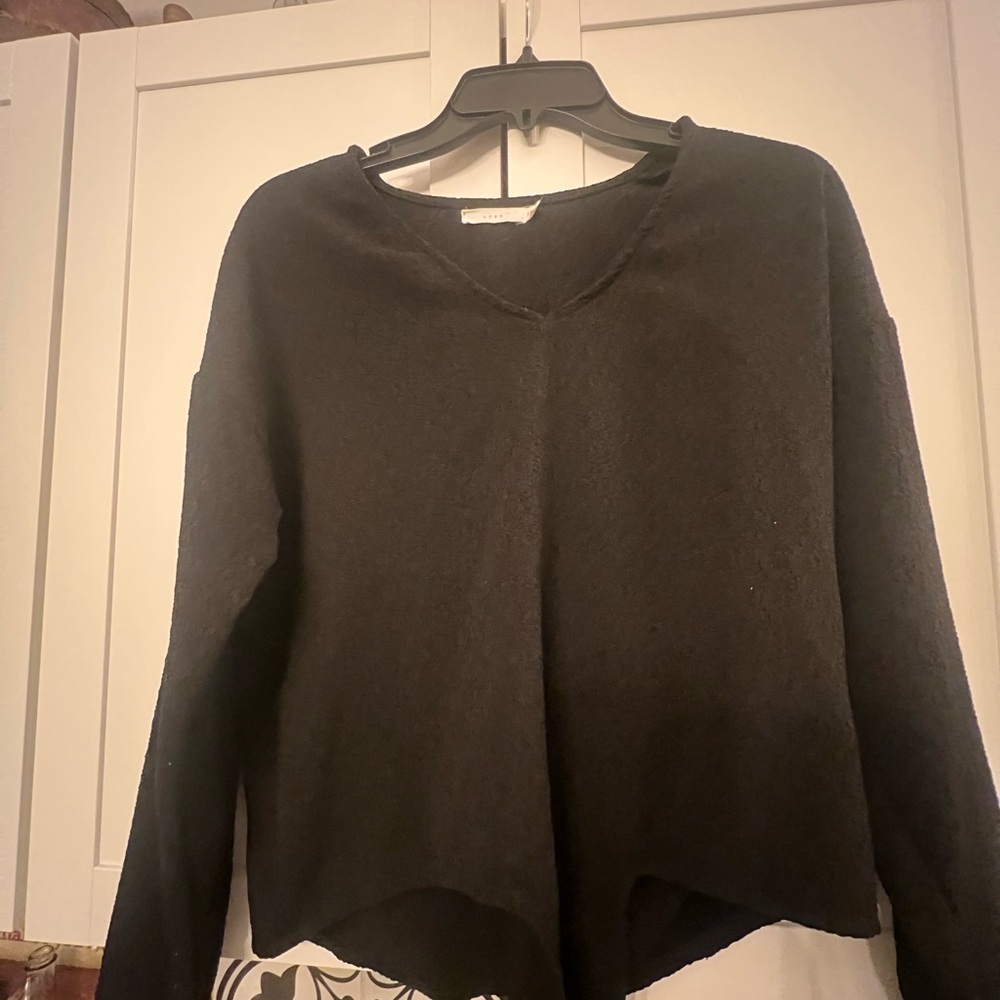 Black V-Neck Top
